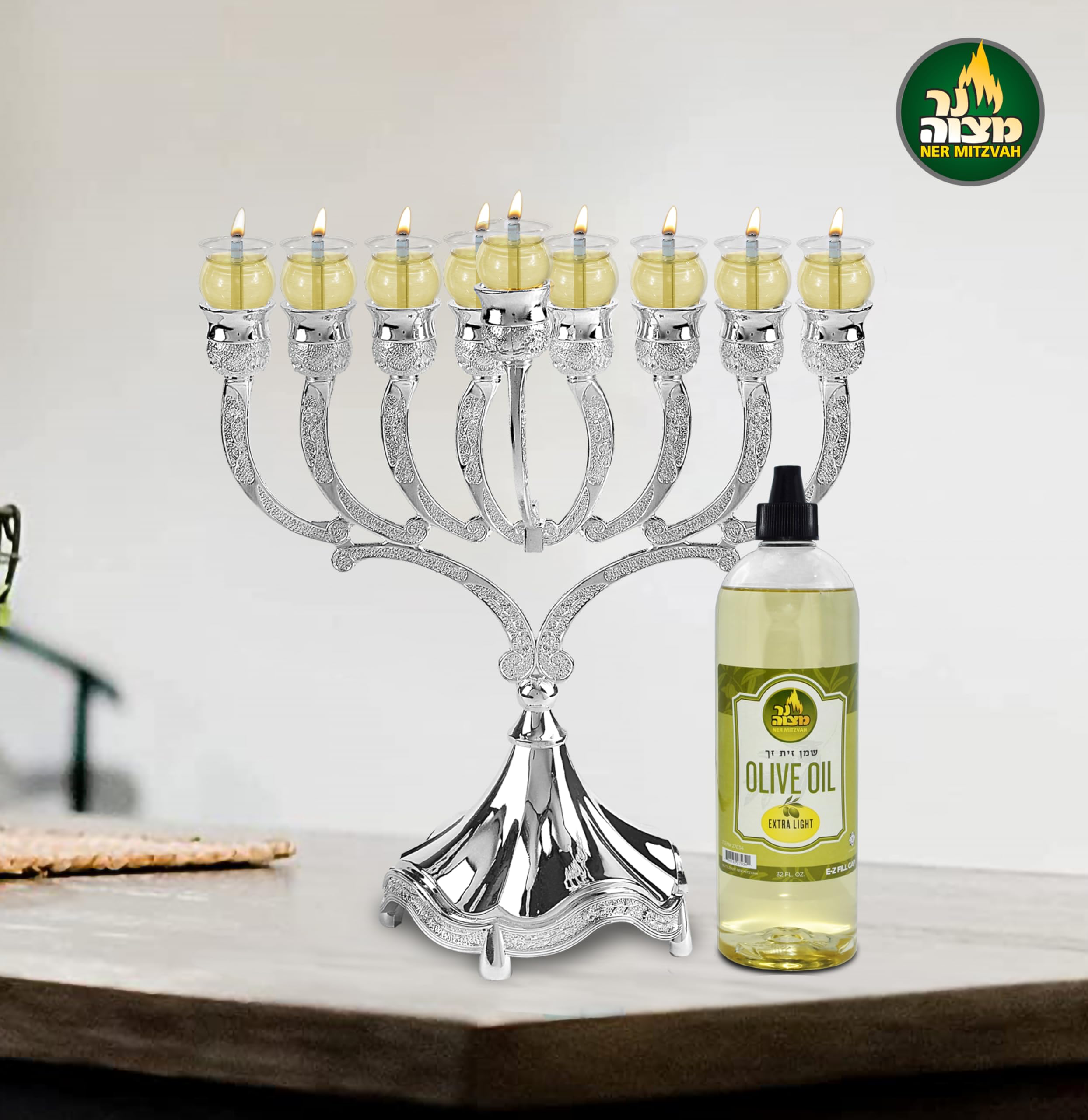 Amazon.com: Ner Mitzvah Olive Oil for Candle Lighting - 32 Ounce